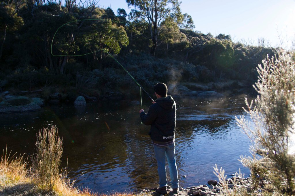 Fly fishing in the Snowy Mountains